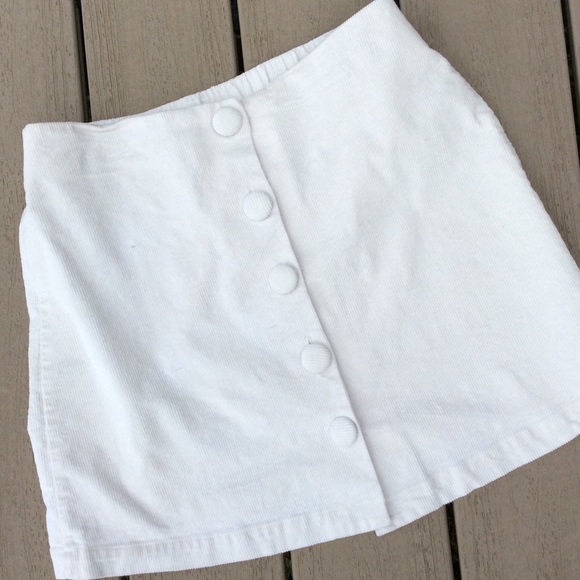 Corduroy Skirt Off White Boutique Beige Large - Picture 1 of 6